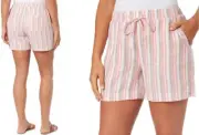 Briggs Women's Linen Blend Pull-On Shorts with Pockets, Small- Pink