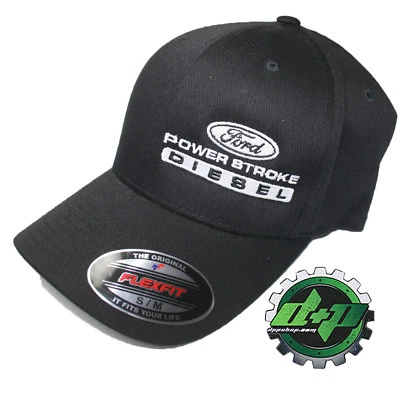 Ford Powerstroke hat ball cap fitted flex fit flexfit stretch Black S/M
