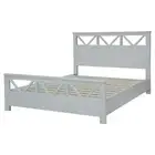 Divano Myer King Size Bed Frame Solid Timber Wood Mattress Base White Wash wood