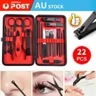 22PCS/Set Tools Pedicure Kit Stainless Steel Nails Grooming Clippers Manicure AU