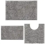 Bathroom Rugs, Bathroom Rug 16" x 24" & 20" x 32"& 20" x 20" U shape Light Grey