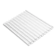 10Pcs 100mm OD 8mm 1.5mm Thick Wall Borosilicate Glass Blowing Tube