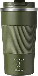 Plant-X Premium Stainless Steel Travel Mug - 510 mL Leak-Proof, Insulated Coffee Cup, Durable & Portable Design (Army Green)