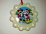 Lenox Disney's MICKEY & MINNIE MOUSE Porcelain Hanging Ornament NEW