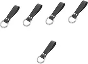 [SHERCHPRY] Black Leather Tool Belt Accessory Apparel Accessories Metal Dress Supply Double Ring Renaissance Loop Attachment