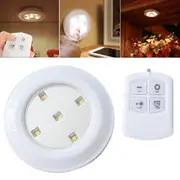 Wireless Remote Control Bright LED Night Light Battery Powered Ceiling Lamp for Kitchen Cabinet 22209 WARM WHITE