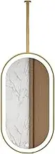 Ceiling Hanging Mirror Luminous,HD Bathroom Vanity,Customizable 360° Rotation Boom,for Entrance Cloakroom Home Decor(Gold,60x90cm)