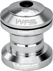 NV.28 1 Inch CNC Alloy Threadless Headset with Top Cap, Silver, HS02ZQSIL