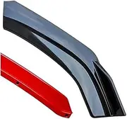 DEMULAX Splitter, for Hyundai, for Sonata 2015-2017 Front Bumper Spoiler Carbon Surface Protector Plate Lip Body Kit Chin Shovel Lip Splitter(Carbon Surface-red) Car Spoiler Splitter(BLACK Gloss Black