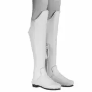 1:6 Flats Boots Shoes Model Fit 12"White Female Phicen Figure Body TBL JO UD VC