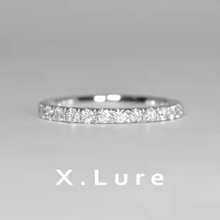 【X.LURE】14K 各尺寸排鑽線戒 0.5分1.5分2分2.5分3分 鑽戒 K金戒 女戒 真金 真鑽 K金 輕珠寶