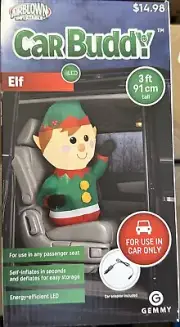 Elf Car Buddy Christmas Airblown Inflatables 3 Ft Christmas Decorations NEW