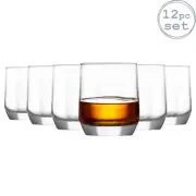 12x Diamond Drinking Glasses Glass Tumblers Whisky Water Soft Drinks 310ml