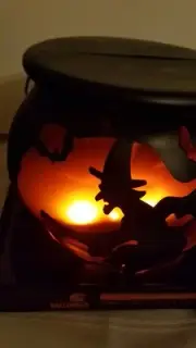 Halloween Lighted Witch Cauldron