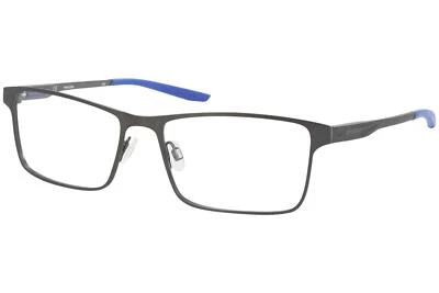 New NIKE NK-8047 074 Brushed Gunmetal & Racer Blue Eyeglasses 56/17/140