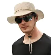 Outdoor Quick-Drying Sun Hat for Men, Summer Man Foldable One Size Beige -1pcs