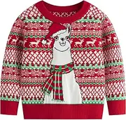 [Geoyune] Kids Ugly Christmas Sweater Girls Boys Funny Holiday Pullover Knitwear for Aged 2-8