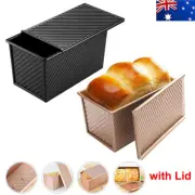Non-stick Toast Box Loaf Bread Tin Pan Mold With Lid Kitchen Baking Tool AUS