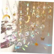 8 pcs Crystal Suncatchers Colorful Suncatchers for Windows Hanging Sun