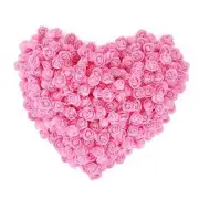500pcs Mini Foam Rose Heads, Pink Artificial Flower Foam Fake 500pcs Pink