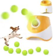 Automatic Dog Ball Launcher - Distance 10-30Ft, Including 9 Tennis Balls (2Inch)
