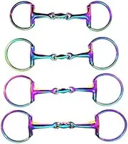 Extreme Rainbow Stainless Steel Jointed Egg Butt Snaffle Horse Bit – Multi-Colour Training & Riding Bit