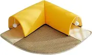JIEBWCHA Cat Bed and Tunnel, Cave Cushion for Small Pet, 2-in-1 Cat Tunnel Bed for Kitten Ferrets Chinchillas with Removable Cushion