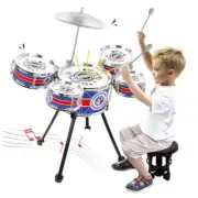 Toddler Drum Set Upgraded Drum Kit for Kids Jazz Drum Set with 5 Drums Music