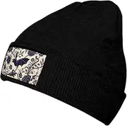 OGNOT Bat Pattern Womens Mens Winter Knitted Beanie Hat,Thick, Soft & Warm Chunky Beanie Hats,for Cold Weather