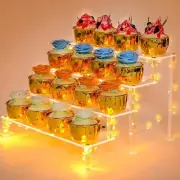 1-5 Tier Acrylic Display Stand,Clear Display Riser Rack for Cupcake,Perfume Doll