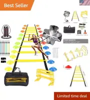 Comprehensive Agility Training Set - Ladder, Hurdles & Parachute for Kids