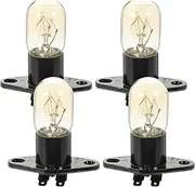VINTORKY 4pcs Microwave Light Bulb Dimmable LED Microwave Bulb Range Hood Bulb Microwave Bulb Replacement E17 Intermediate Base Bulb Oven Accessories LED Bulbs Shell Plastic E14 with Base