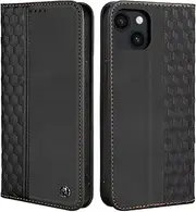 [CXTcase] Case for iPhone 15 Plus, Shockproof PU Leather Flip Folio Cover with Card Slots, Magnetic Wallet Case for iPhone 15 Plus, Black