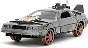 Back to The Future Part III 1:32 Time Machine Rail Wheels Die-Cast Car, Toys for Kids and Adults