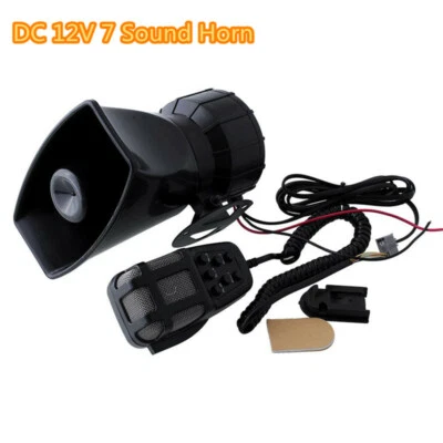 Car SUV Truck siren speaker 12VDC 80W 7 Tone Sound Auto Siren Horn MIC Warning (for: Jaguar)