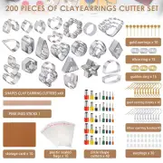 200pcs Polymer Clay Cutters Kit Stainless Steel Clay Cutter Set for DIY wepcY