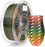 3D Printer Filament Double Color Clear Rainbow PETG 3D Printing Filament Color Gradient Change Support for All FDM 1.75mm 3D Printer 1kg Dimensional Accuracy +/- 0.02mm,One Size,Yellow+red+Blue