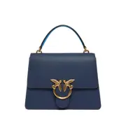 [Pinko] Pinko Love-Birds Leather Tote Bag ONE SIZE BLUE
