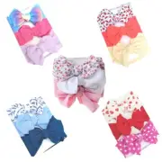 Elastic Bows Headband Bowknot Hair Band Soft Cloth Stretch Knot Headwrap Turban
