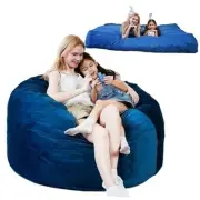 Crash Pad Bean Bag Chair, 75" x 55" Sensory Crash Mat with Memory Foam Blocks
