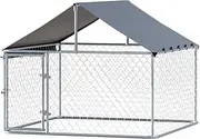 Large Dog Kennel House XL Pet Run Cage Puppy Outdoor Enclosure with Roof