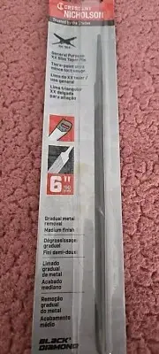 Apex, Nicholson Taper File, Double Extra Slim, Triangular Shaped, 6 In., 21874NN