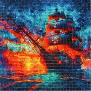 Ship Of Fools by Brandon Bennett BLOTTER ART perforated tabs psychedelic