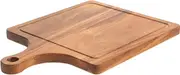 CATIEBYE Charcuterie Board with Handle Food Wood Board for Serving Cutting and Display Versatile Kitchen Essential for Pizza Desserts and Salads Easy to Clean