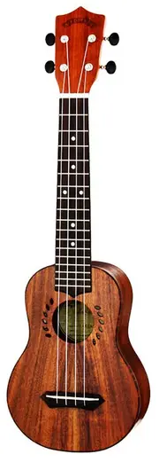 Leolani Solid Koa Series Long Neck Soprano Ukulele with Gigbag