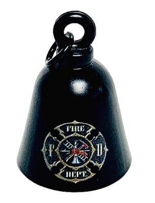 Firefighter Maltese Cross Motorcycle 'Evil Spirits' Biker Guard Bell Gloss Black