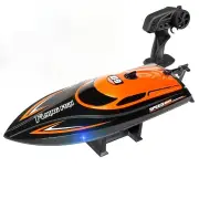 HXJRC HJ812 2.4G 4CH RC Boat High Speed LED Light Speedboat Waterproof 25km/h Electric Racing Vehicles Models Lakes Pool