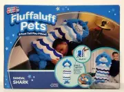 Happy Nappers FluffALuff Pet Blue Sandal Shark 2-In-1 Plush & Snap-On Pillowcase