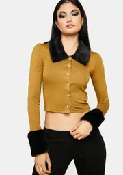 [ZEMETA] Toasty Faux Fur Cardigan