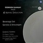 GORDON RAMSAY MAZE ROYAL DOULTON PALE GRAY TEA SET NEW IN BOX BEVERAGE SET